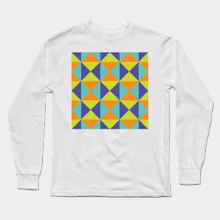 Colorful Triangles Pattern Long Sleeve T-Shirt